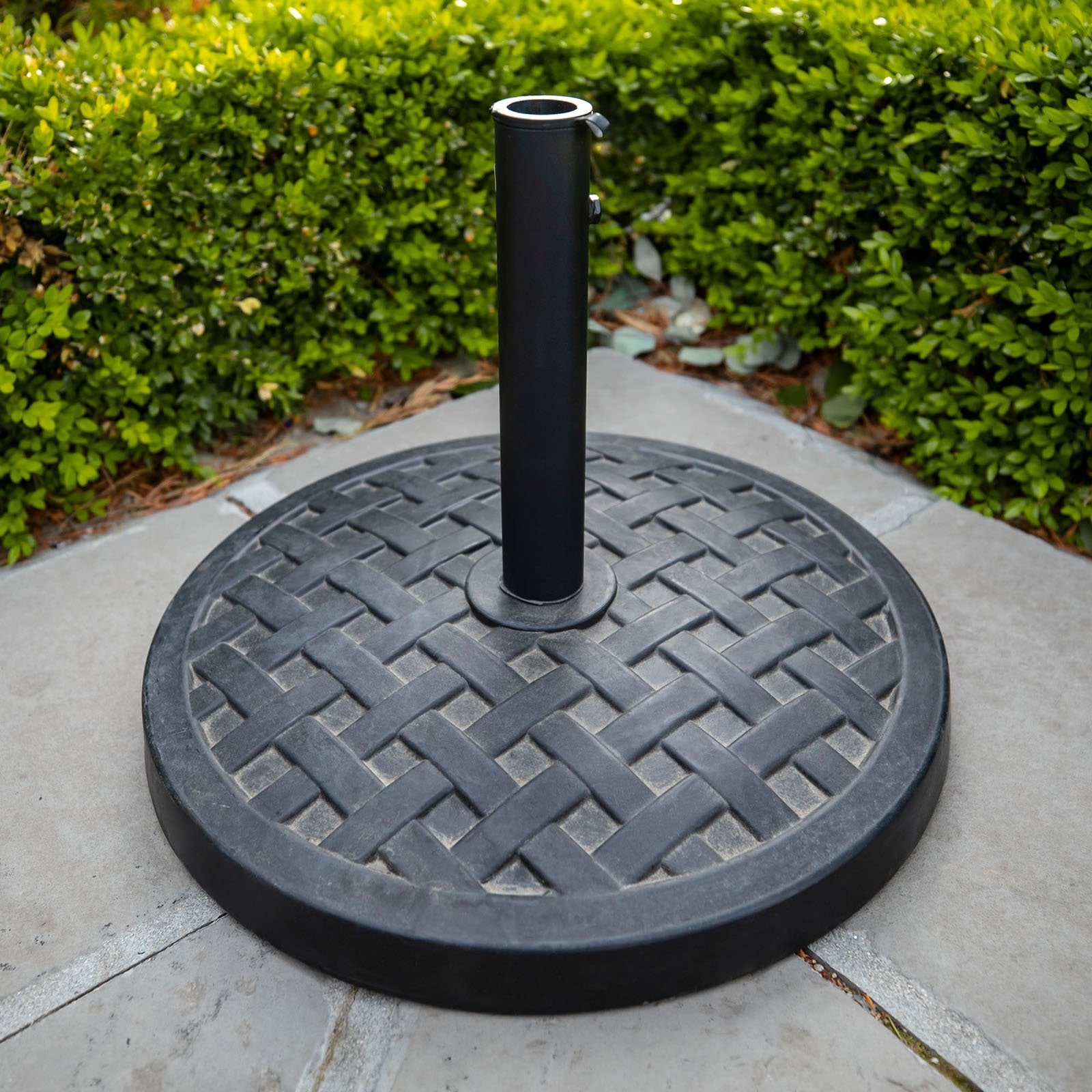Round Rust Resistant Polyresin Patio Umbrella Base